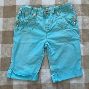 Vintage Faded Glory Aqua Blue Girls Shorts size 10
